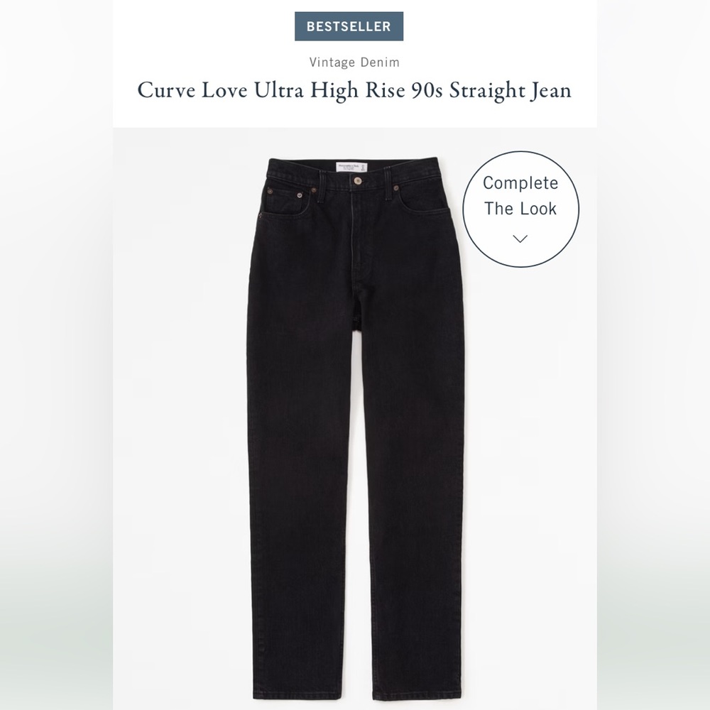 Abercrombie Curve Love Ultra High Rise 90s Straight Jean